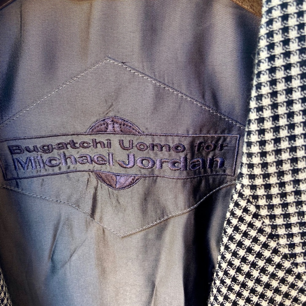 Bugatchi Houndstooth One-Button Blazer - image 2